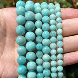 6/8/10mm Amazonite Stone Beads Round Spacer Loose Beads