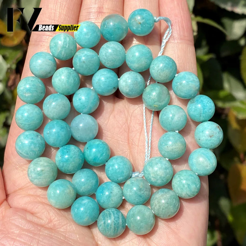 6/8/10mm Amazonite Stone Beads Round Spacer Loose Beads