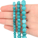6/8/10mm Natural Stone Beads Jade Round Loose Beads for Jewelry Making 15''