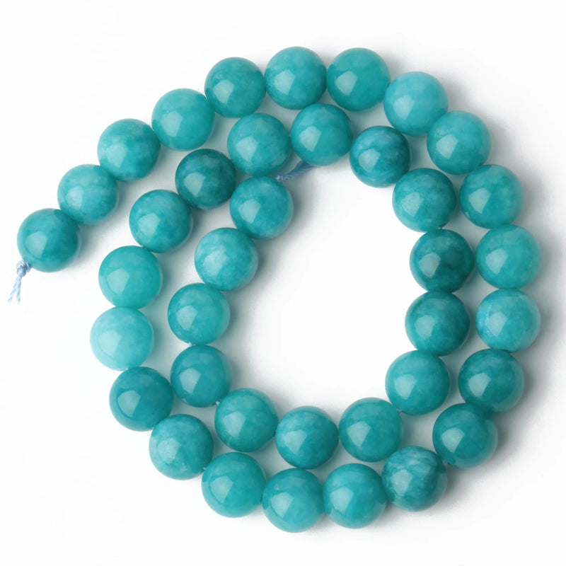 6/8/10mm Natural Stone Beads Jade Round Loose Beads for Jewelry Making 15''