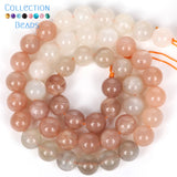 Natural Moonstone Round Beads DIY Jewelry Making