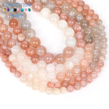 Natural Moonstone Round Beads DIY Jewelry Making