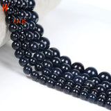 6 8 10mm Dark Tourmaline Angelite Stone Beads Round Loose Beads