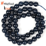 6 8 10mm Dark Tourmaline Angelite Stone Beads Round Loose Beads