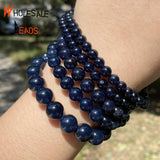 6 8 10mm Dark Tourmaline Angelite Stone Beads Round Loose Beads