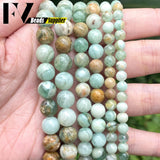 Green Amazonite Gemstone Round Beads 15''