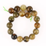 Green Garnet Minerals Round Beads for Jewelry Making 7.5/15inch