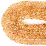 Natural Citrine Stone Beads 6 8 10mm Round Loose for Jewelry Making