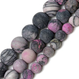 6/8/10mm Purple Web Stone Beads Round Natural Loose Spacer Beads