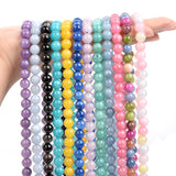 Natural Stone Beads Tourmaline/Aquamarine/Obsidian Round Loose Beads