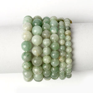 6 8 10mm Natural Stone Bracelet Opal Quartz Agate Jade Tiger Eye Beaded