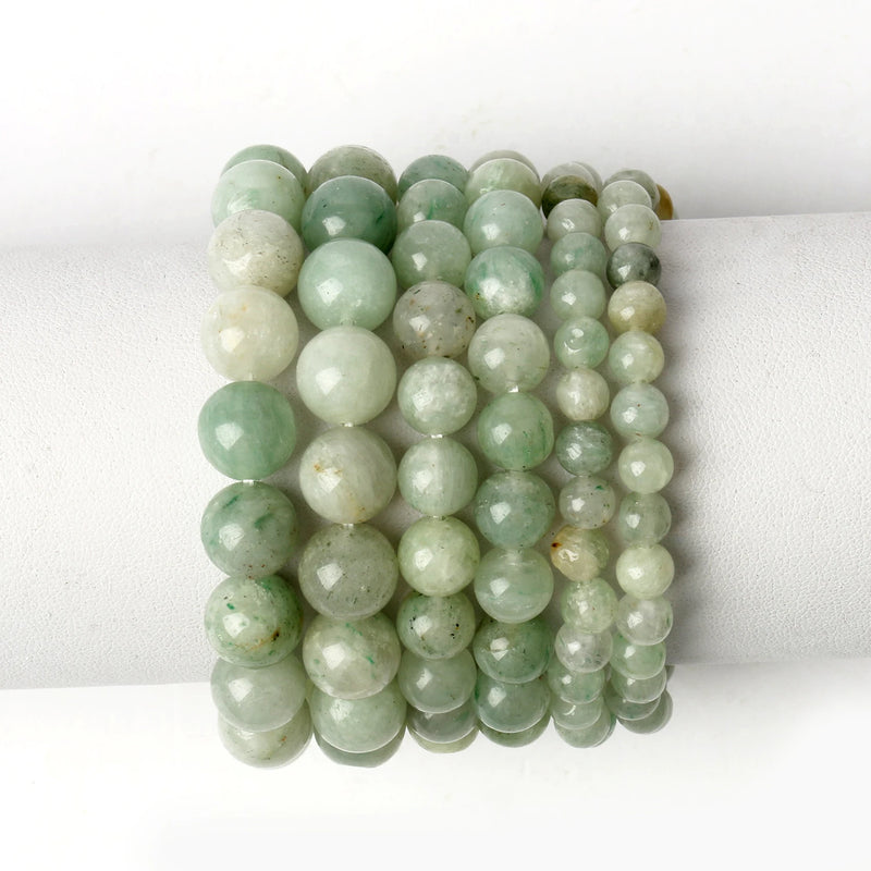 6 8 10mm Natural Stone Bracelet Opal Quartz Agate Jade Tiger Eye Beaded