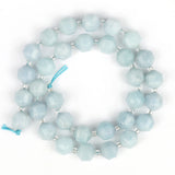 6-8-10mm Faceted Aquamarine Beads Olive Shape Loose Stone Bead 15''