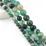 6/8/10mm Green Silk Agate Beads Round Loose Spacer Beads