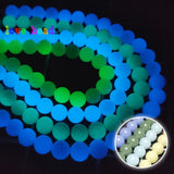 6/8/10mm Luminous Stone Round Beads 15in DIY Bracelet Accessories