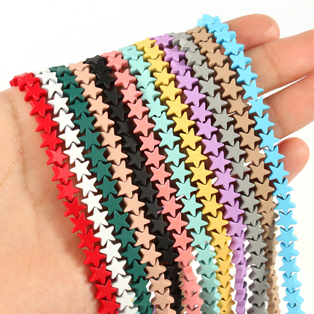 6/8/10mm Hematite Star Shape Beads for Jewellery Making