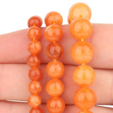 6/8/10mm Orange Chalcedony Stone Jades Round Beads DIY Jewelry Making