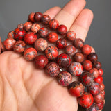 Red Sea Sediment Jaspers Beads 6-8-10mm Round Loose Spacer Beads