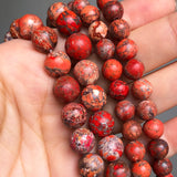 Red Sea Sediment Jaspers Beads 6-8-10mm Round Loose Spacer Beads