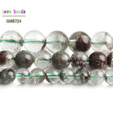 Green Ghost Quartz Spacer Beads 15in Strand