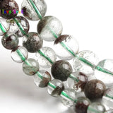 Green Ghost Quartz Spacer Beads 15in Strand