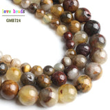 6/8/10mm Nature Yellow Pietersite Stone Beads 15inches Strand