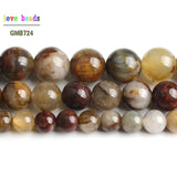 6/8/10mm Nature Yellow Pietersite Stone Beads 15inches Strand