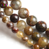 6/8/10mm Nature Yellow Pietersite Stone Beads 15inches Strand