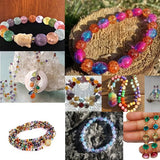 Snow Cracked Crystal Beads Multicolor Round Loose Quartzs Crystal Beads