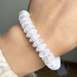Snow Cracked Crystal Beads 6 8 10mm Round Rondelle Spacer 15''Inches