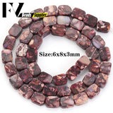 6*8*3mm Sea Sediment Jaspers Beads Rectangle Shape Beads For Jewelry Making