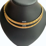 6-8MM Stainless Steel Cross Collar Necklace Women Snake Chain Choker