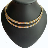 6-8MM Stainless Steel Cross Collar Necklace Women Snake Chain Choker