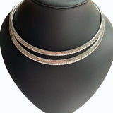 6-8MM Stainless Steel Cross Collar Necklace Women Snake Chain Choker