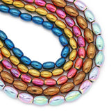 Purple Hematite Oval Rice Grains Beads 6/8MM