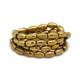 Purple Hematite Oval Rice Grains Beads 6/8MM