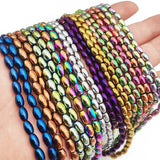 Purple Hematite Oval Rice Grains Beads 6/8MM
