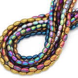 Purple Hematite Oval Rice Grains Beads 6/8MM