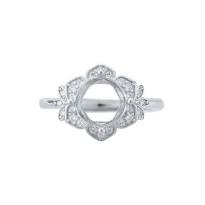 6-8MM Breast Milk Resin Ring Setting 925 Sterling Silver Rose Plated Supplies