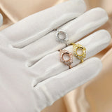 6-8MM Breast Milk Resin Ring Setting 925 Sterling Silver Rose Plated Supplies