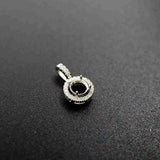 6-8MM Round Bezel Cz Stone Pendant Setting 925 Silver DIY Tray