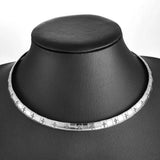 6/8MM Stainless Steel Snake Chain Cross Choker Necklace