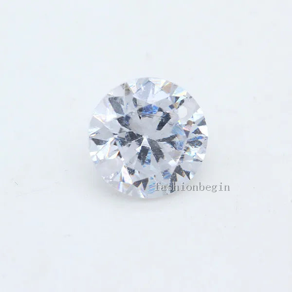 6-8mm 2-Hole Sew-On CZ Round Pendants for DIY Jewelry Making