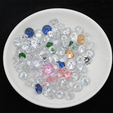 6-8mm 2-Hole Sew-On CZ Round Pendants for DIY Jewelry Making