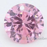 6-8mm 2-Hole Sew-On CZ Round Pendants for DIY Jewelry Making