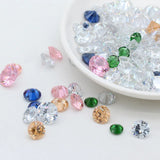 6-8mm 2-Hole Sew-On CZ Round Pendants for DIY Jewelry Making