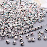 Silver Rhinestone Ball Spacer Beads 50pcs/lot for Jewelry Making