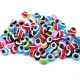 Multicolor Evil Eye Resin Spacer Beads for Jewelry Making