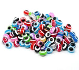 Multicolor Evil Eye Resin Spacer Beads for Jewelry Making