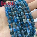 6-8mm Natural Apatite Stone Beads for Jewelry Making